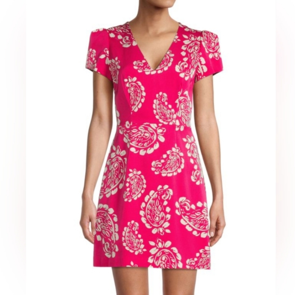 🔥 Milly Natalie Crepe Paisley Print Dress Size 8